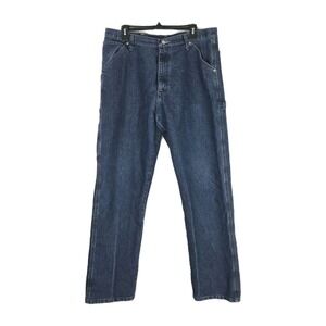 VTG Wrangler Carpenter Jeans 36 X 34 Cargo Mens Workwear Medium Wash